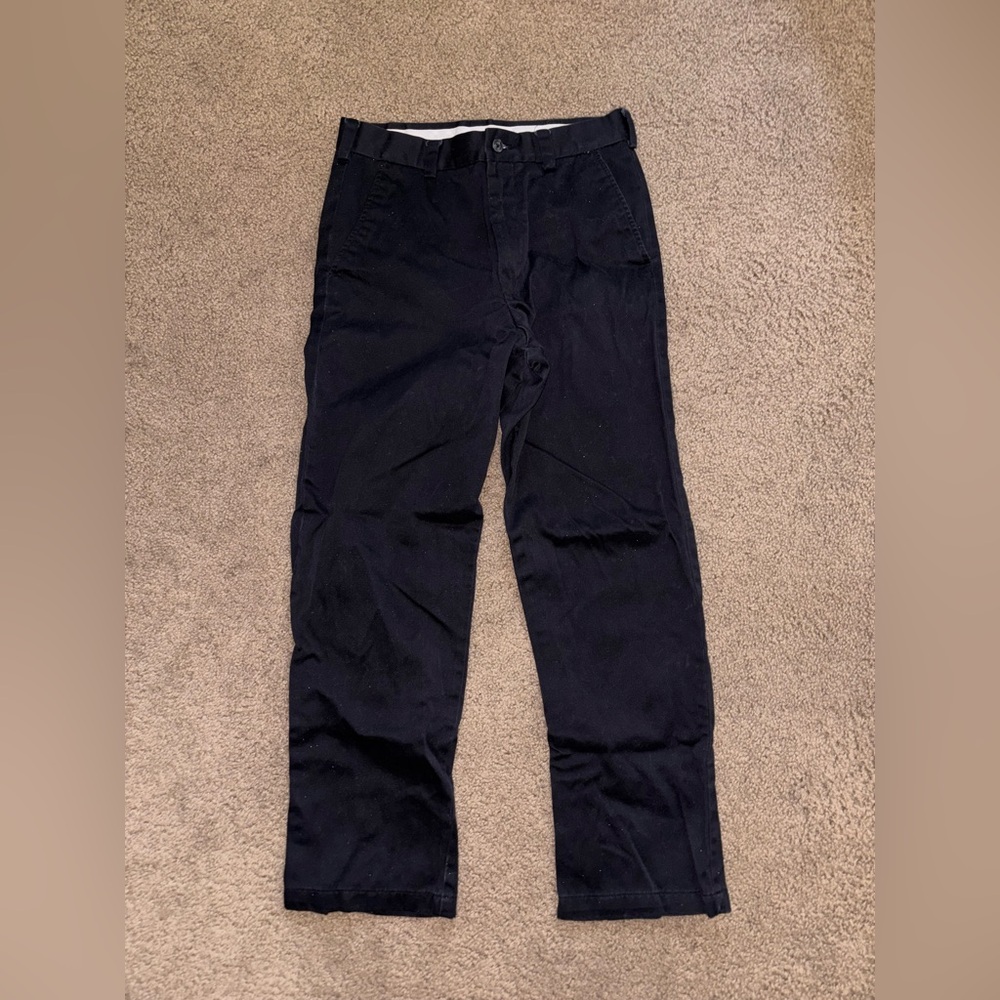 George. Black Corduroy Pants Straight Leg Casual. Size 30
